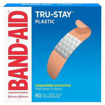 商品Band-Aid | Tru-Stay Plastic Strips Adhesive Bandages All One Size,商家Walgreens,价格¥26图片