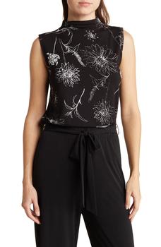 商品Tahari | Floral Mockneck Sleeveless Top,商家Nordstrom Rack,价格¥142图片