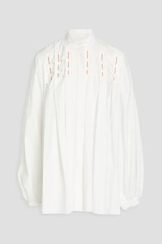 ROKSANDA, ROKSANDA | Pleated embroidered cotton-poplin shirt商品图片 4.3折