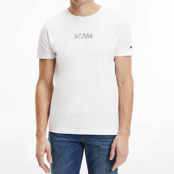 推荐Tommy Hilfiger Men's Square Logo T-Shirt - White商品