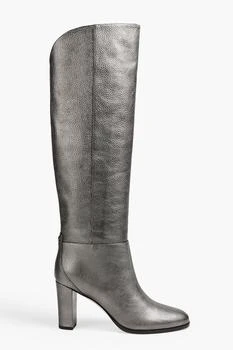 推荐Madalie metallic pebbled-leather knee boots商品