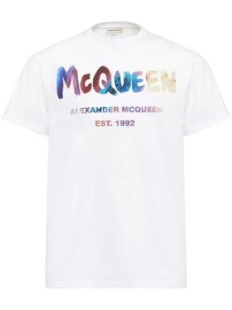 推荐Alexander McQueen `Luminous Graffiti` T-Shirt商品