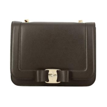 菲拉格慕包单肩包, Salvatore Ferragamo | SALVATORE FERRAGAMO 女士黑色皮革单肩斜挎包 21-G877-715885商品图片 满$100享9.5折, 满折