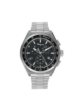 男士休闲菲拉格慕手表, Salvatore Ferragamo | 43MM Stainless Steel Chronograph Bracelet Watch商品图片 5折×额外9折, 额外九折