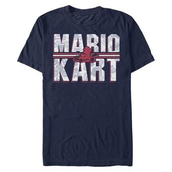Nintendo | Nintendo Men's Mario Kart Shadowed Logo Short Sleeve T-Shirt商品图片,独家减免邮费