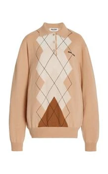 推荐Miu Miu - Oversized Cashmere Sweater - Brown - IT 38 - Moda Operandi商品