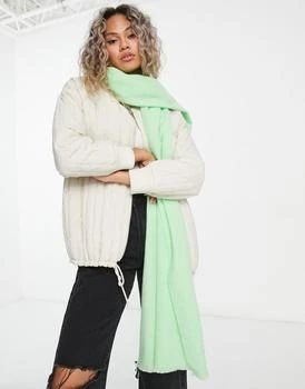 ASOS | ASOS DESIGN raw edge scarf in lime 4.9折, 独家减免邮费