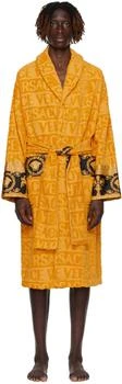 Versace | 黄色 I ♡ Baroque 浴袍,商家SSENSE CN,价格¥5973