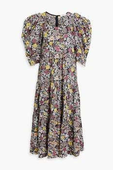 Sea | Gitte tiered crinkled floral-print cotton-poplin midi dress 4.5折