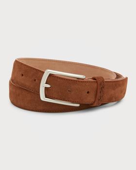 zegna皮带, Zegna | Men's Triple-Stitch Leather Belt, 32mm商品图片 