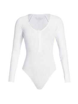 商品Good American | The Feel Good Henley Bodysuit,商家Saks Fifth Avenue,价格¥682图片