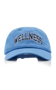 推荐Sporty & Rich - Wellness Ivy Embroidered Cotton Baseball Hat - Blue - OS - Moda Operandi商品