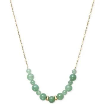 Macy's | Dyed Jade Beaded 18" Necklace in 14k Gold,商家Macy's,价格¥1548