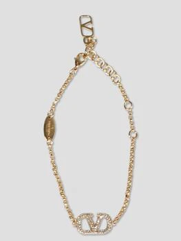 Valentino | Metal and swarovski crystals vlogo signature bracelet,商家Wanan Luxury,价格¥2874