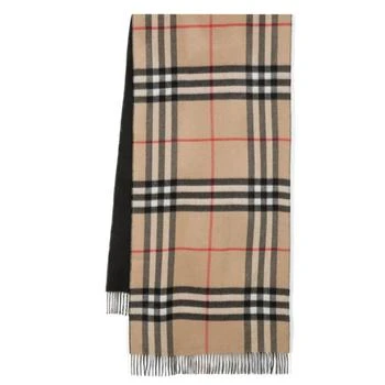 Burberry | Vintage Check Fringed Cashmere Scarf 6.1折, 满$75减$5, 满减