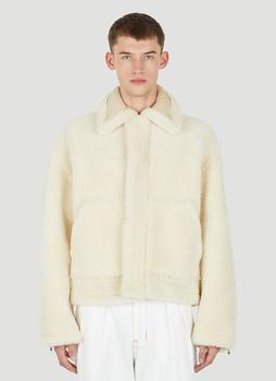 推荐Le Mantea Pastre Shearling Jacket in Cream商品