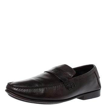 [二手商品] Givenchy | Givenchy Dark Brown Leather Slip On Loafers Size 42商品图片,5.8折