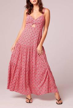 Love Bravery, Band Of The Free | Love Tripping Medallion Print Maxi Dress In Red/Egret商品图片 6.3折