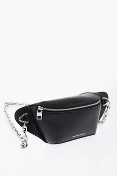 Alexander McQueen | Alexander McQueen Leather Bum Bag with Chain Shoulder Strap,商家stork,价格¥4563