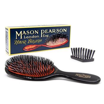 商品MasonPearson梅森皮尔森'Popular' 尼龙军用梳附带清洁梳 HBBN1C图片