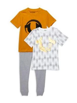 True Religion | Little Boy's 3-Piece Logo Tees & Joggers Set 3.9折