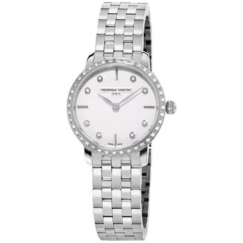 Frederique Constant | Women's Swiss Mini Slimline Diamond (1/3 ct. t.w.) Stainless Steel Bracelet Watch 25mm商品图片,6折×额外8.5折, 额外八五折