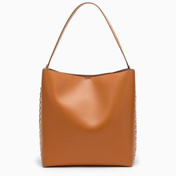推荐Ochre leather tote bag with chain商品