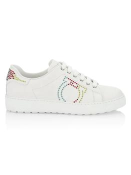 菲拉格慕女鞋板鞋, Salvatore Ferragamo | Pierre Logo Studded Leather Sneakers商品图片 