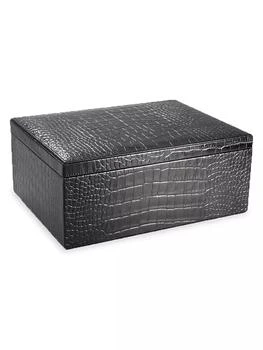 Graphic Image | Large Croc-Embossed Leather Box,商家Saks Fifth Avenue,价格¥1454