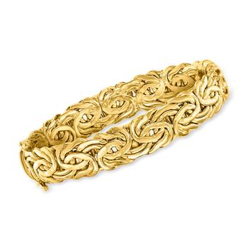 商品Ross-Simons 18kt Gold Over Sterling Byzantine Bangle Bracelet图片