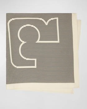 Tory Burch | T Monogram Pin Stripe Silk Scarf 