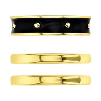 Macy's | 3-Pc. Set Enamel & Polished Stack Rings in 14k Gold-Plated Sterling Silver,商家Macy's,价格¥893