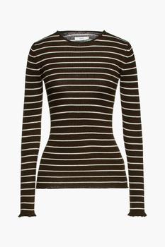 vince毛衣, Vince | Striped ribbed-knit sweater商品图片 2.9折