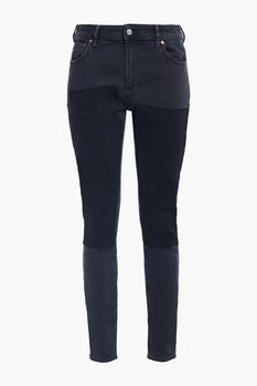 Acne Studios | Patchwork-effect mid-rise skinny jeans商品图片,3折