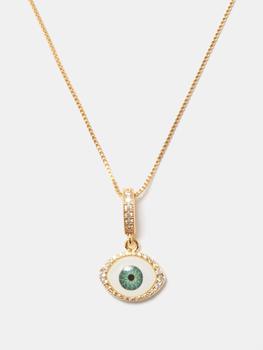 推荐Fortuna crystal & 18kt gold-plated necklace商品