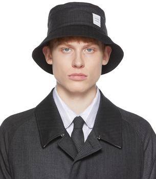 Thom Browne | SSENSE Exclusive Gray Wool Bucket Hat商品图片,