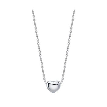 推荐Dainty Heart Necklace in Silver Plate商品