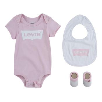 商品Levi's Baby Girls' Bodysuit, Bib and Booties 3-Piece Gift Box Set图片
