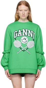 Ganni | SSENSE Exclusive Green Sweatshirt 3.4折