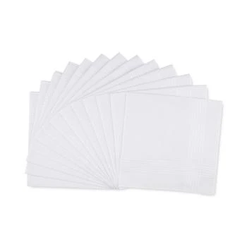 Club Room | Men’s 13-Pc. White Border-Stripe Handkerchief Set, Created for Macy's,商家Macy's,价格¥187