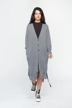 推荐Y'S YOHJI YAMAMOTO Long Sleeve Grey Cardigan商品