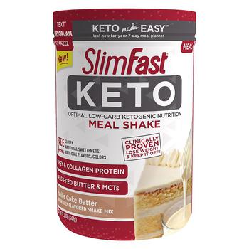 商品SlimFast Keto 低碳水奶昔 香草蛋糕味图片