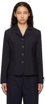 Sandy Liang | Navy Biscuit Blazer,商家Ssense US,价格¥5853