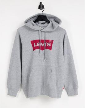 李维斯卫衣, Levi's | Levi's graphic sport cropped hoodie in housemark smokestack heather商品图片 8折