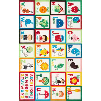 nuLOOM, nuLOOM | Alphabet Block MCGZ08A Multi 4'4" x 6' Area Rug商品图片 额外9折, 额外九折