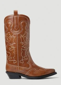 Ganni | Embroidered Western Boots 5.4折