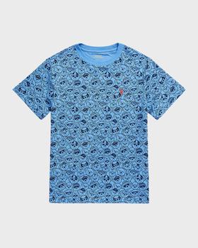 推荐Boy's Graphic Polo Bear T-Shirt, Size S-XL商品