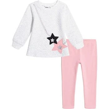 KIDS HEADQUARTERS | Baby Girls Quilted A-Line Tunic and Solid Stretch Leggings, 2-Piece Set 