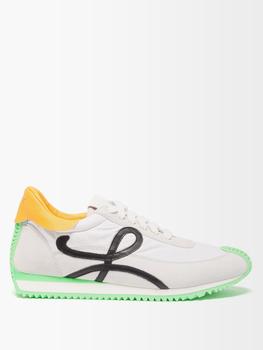 罗意威鞋价格, Loewe | Flow Runner nylon and suede trainers商品图片 