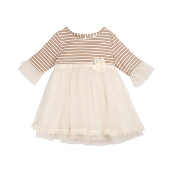 商品Baby Girls Mesh Top and Polka Dot Dressy Skirt, 2 Piece Set图片